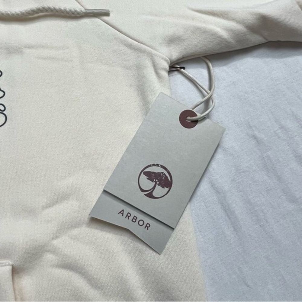 NWT Arbor Organic Cotton Spellout Graphic‎ Hoodie Sz Small Skater - Picture 6 of 10